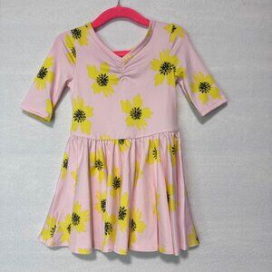 Dotdotsmile Dress Size 2T Pink with Sunflowers New with Tags